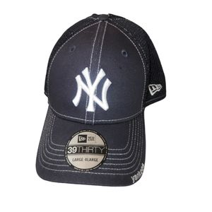 New Era New York Yankees Team Classic 39THIRTY Stretch Fit Hat - Blue, Size L/XL
